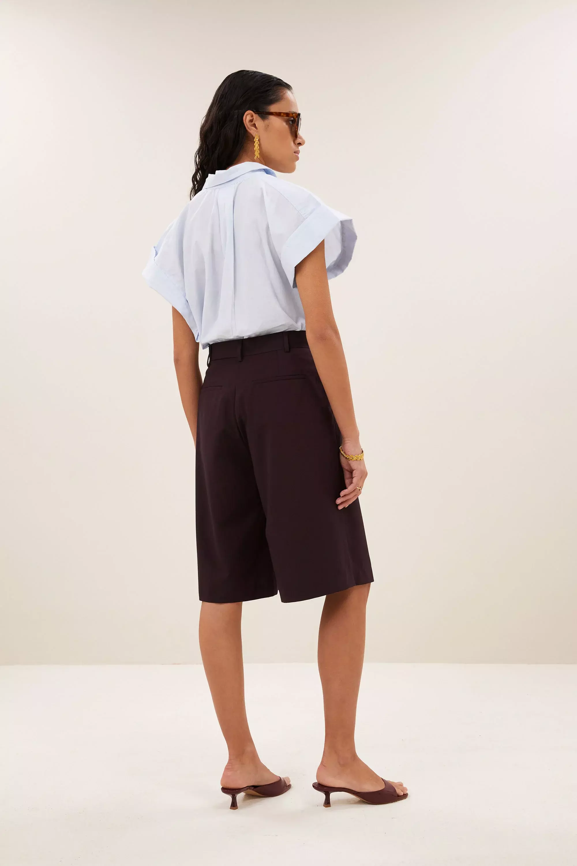 By-Bar Dark Wine Finn Bermuda Shorts Damen dunkelrot